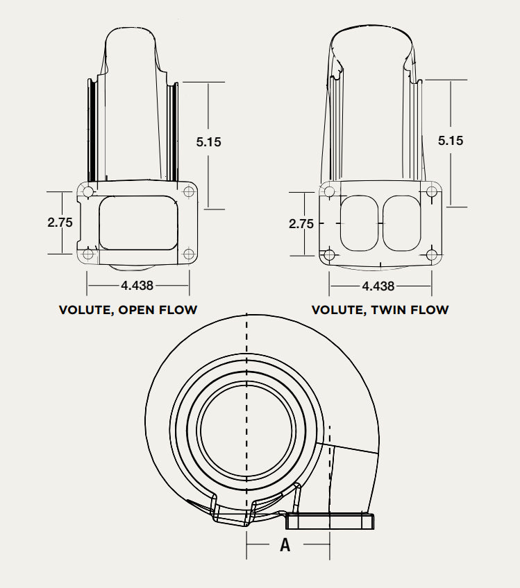 Airwerks S500SX/SXE T6 110mm Turbine Housing Mic Turbo