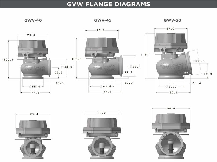 Garrett GVW-45 External Wastegate Kit 45mm - Mic Turbo