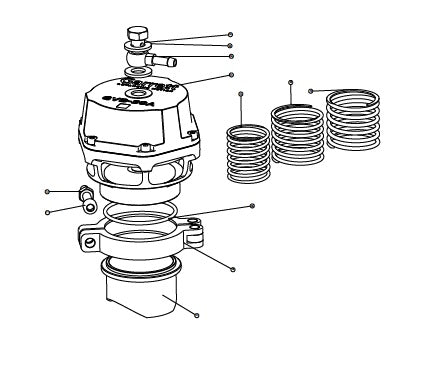 GARRETT GVB-50R RCV (Recirculated) BOV 50mm - Mic Turbo