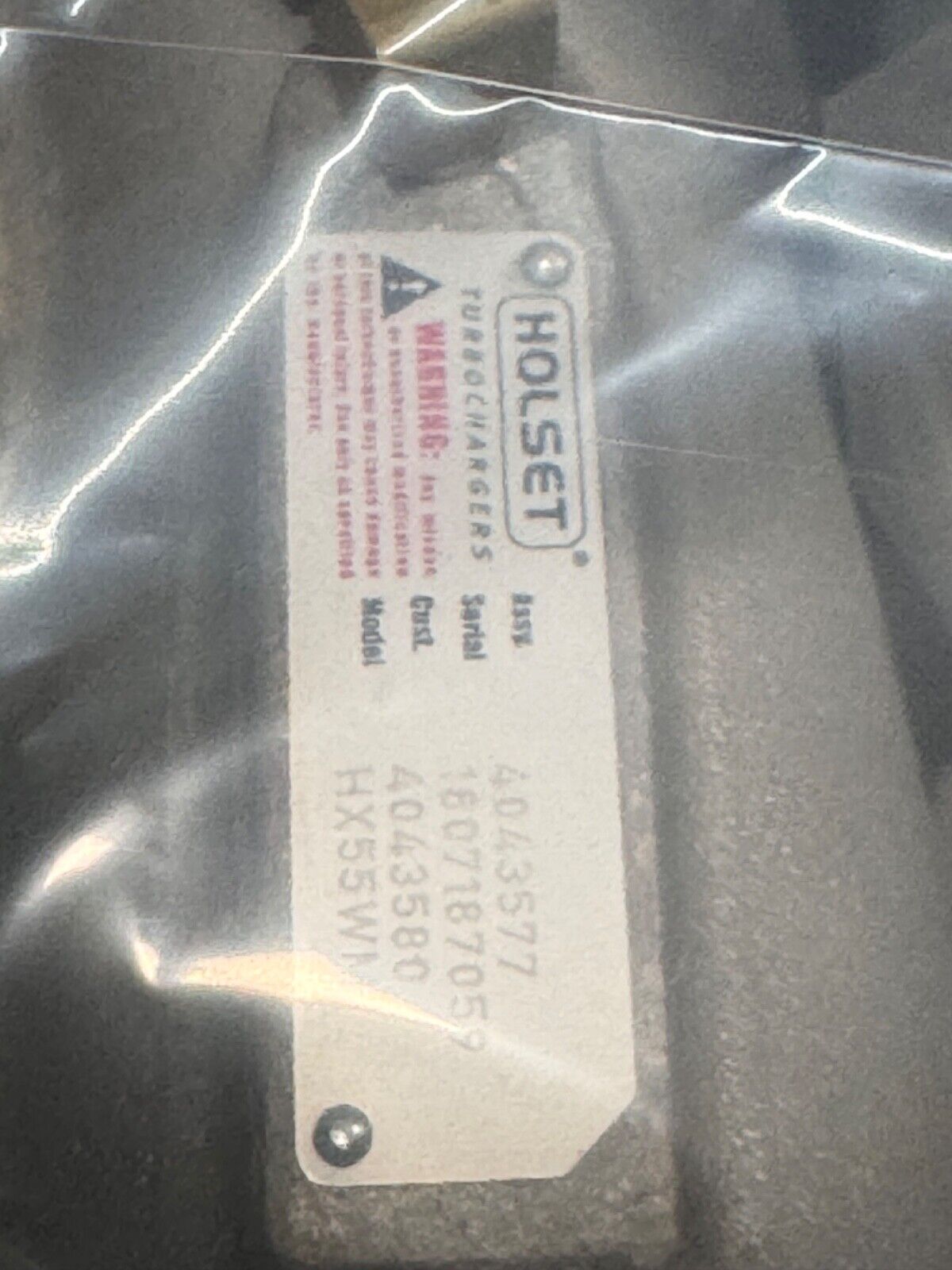 Holset HX55WM Turbo Marlin Marine Cummins Pegasus QSC 8.3L 4043580